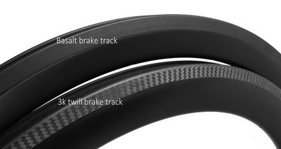 carbon rim with basalt &3k twill brake track